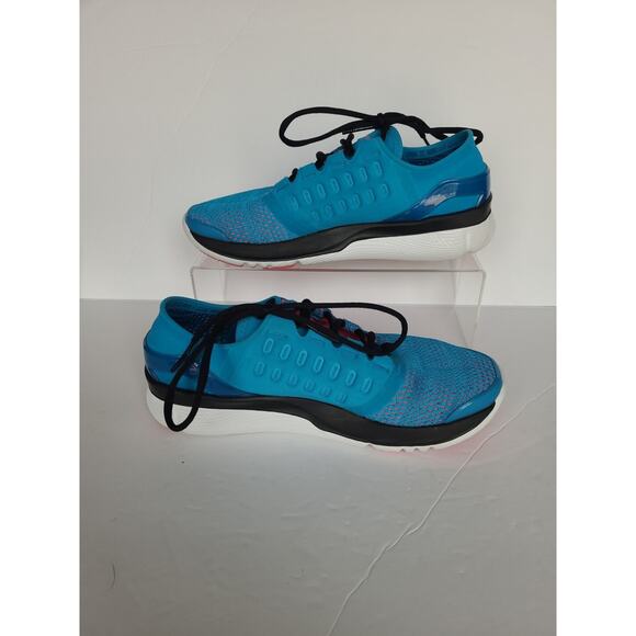 Under Armour WMS SZ 8.5 Speedform Apollo 2 Shoes Sneakers Blue Athletic Running - Picture 3 of 11